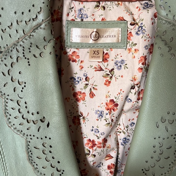 WILSON LEATHER NEW GREEN JACKET - Picture 2 of 13